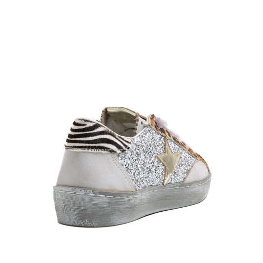 Cetti mujer zapatillas C - 1342 SRA aviador - glitter blanco - comprar online en KAPLES SHOES