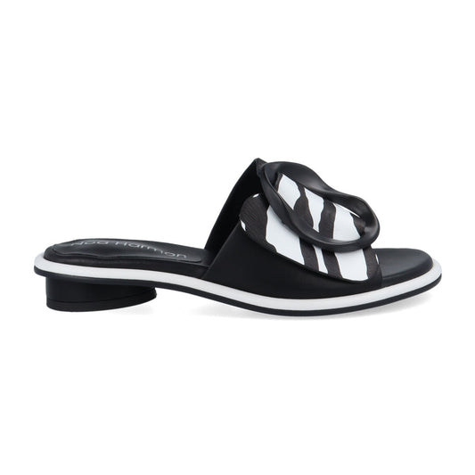 Noa Harmon mujer sandalias Mina 9665 - 0060 negro - blanco - comprar online en KAPLES SHOES