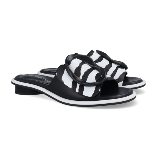Noa Harmon mujer sandalias Mina 9665 - 0060 negro - blanco - comprar online en KAPLES SHOES