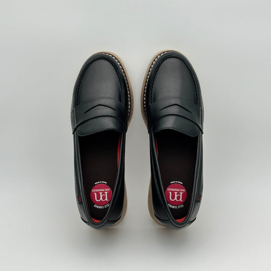 Pepe Menargues mujer mocasines planos 21101 vacuno negro - comprar online en KAPLES SHOES
