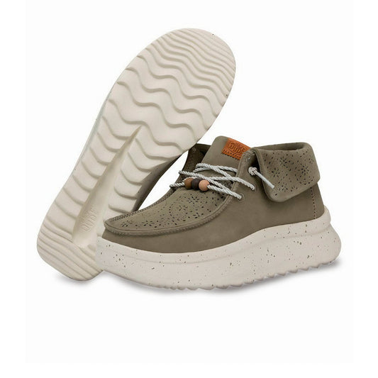 Hey Dude mujer mocasines Wendy Peak Fold Boot Suede verde - comprar online en KAPLES SHOES