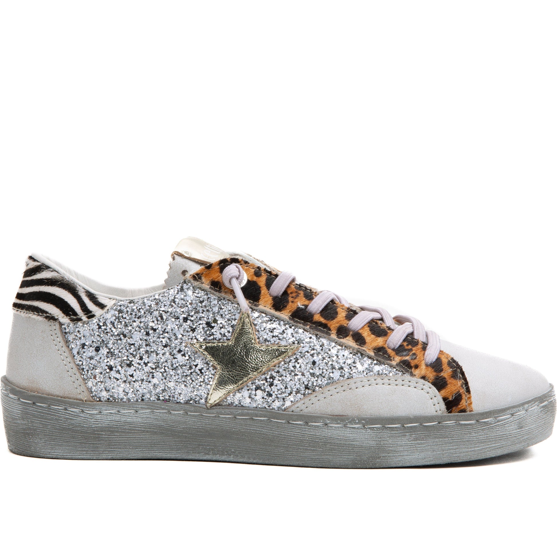 Cetti mujer zapatillas C - 1342 SRA aviador - glitter blanco - comprar online en KAPLES SHOES