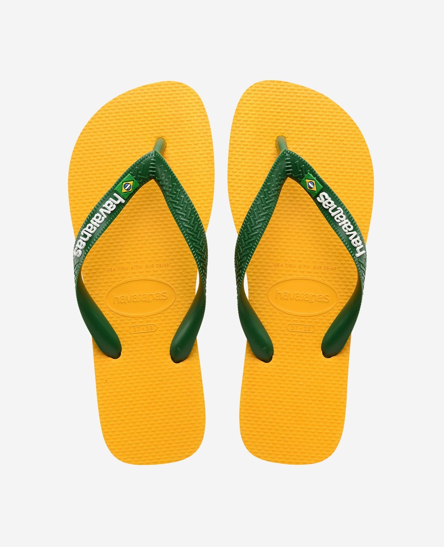 Havaianas hombre chanclas Brasil Logo Fc amarillo - comprar online en KAPLES SHOES