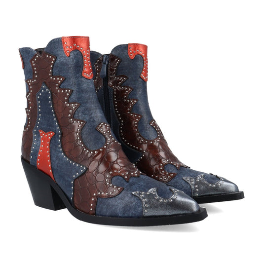 Noa Harmon mujer botines cowboy 9098 - M50 multicolor marrón - 36 - Marron multi - comprar en KAPLES SHOES