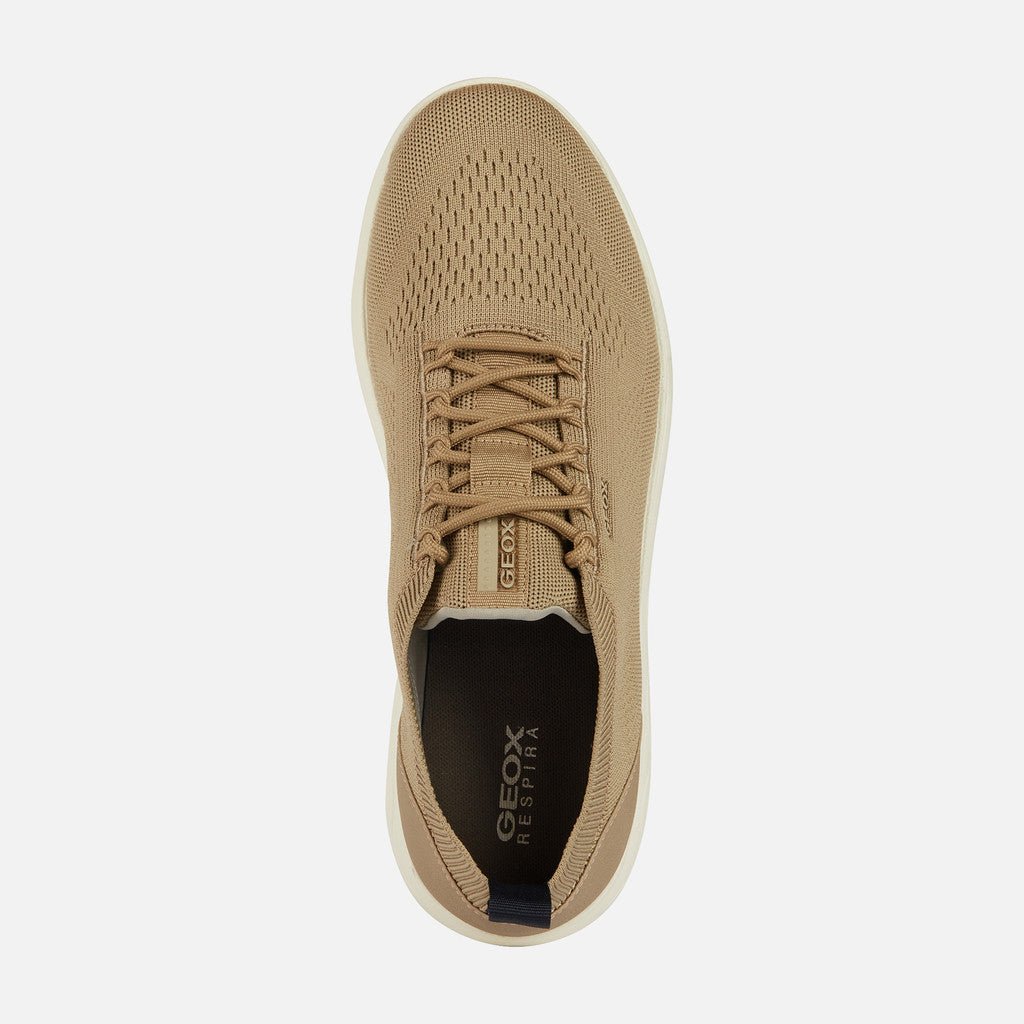 Geox hombre zapatillas U Spherica A - knitted text. U15BYA 0006K C5004 sand - 40 - Sand - comprar en KAPLES SHOES