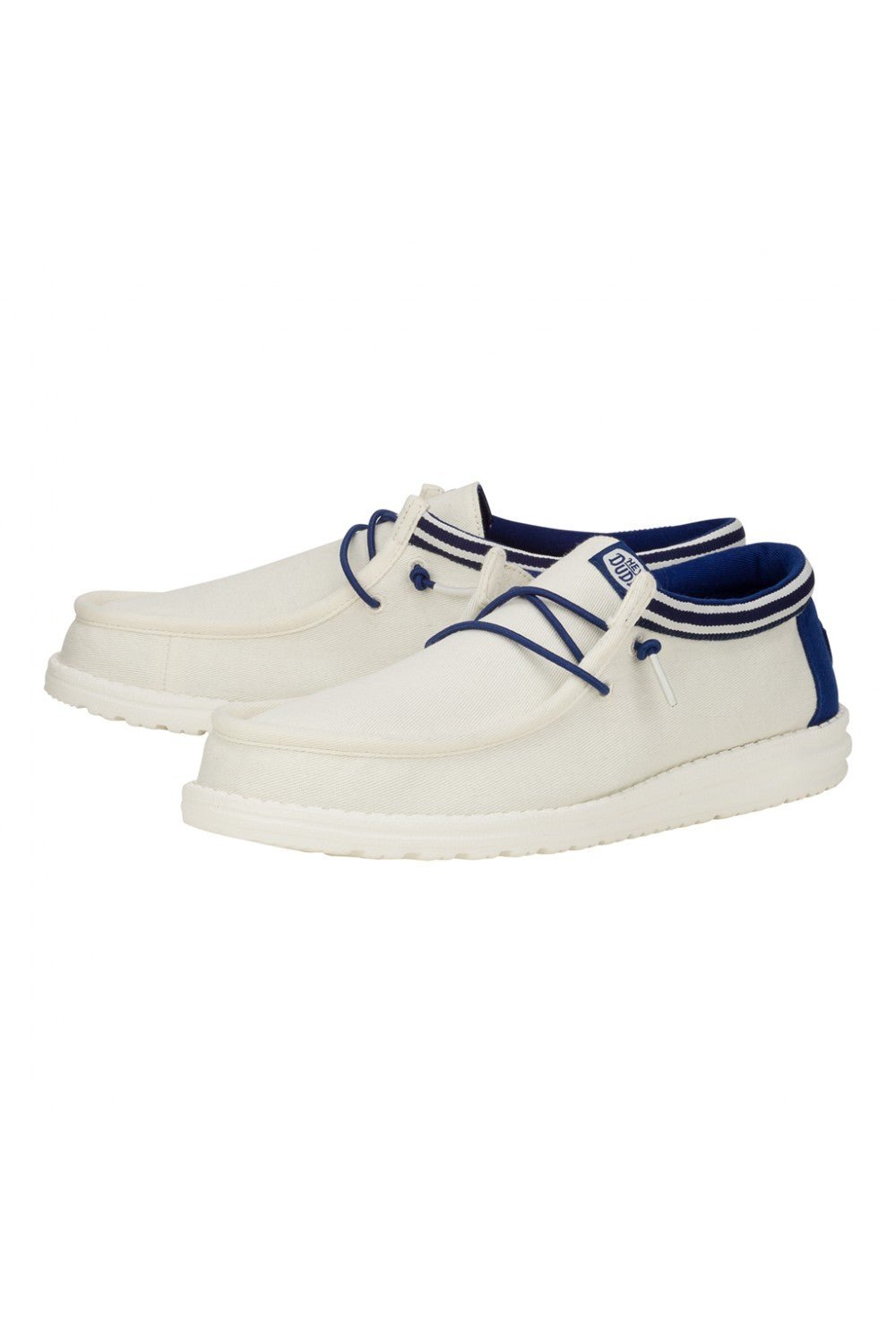 Hey Dude hombre mocasines Wally Letterman blanco azul - 40 - Blanco/Azul - comprar en KAPLES SHOES