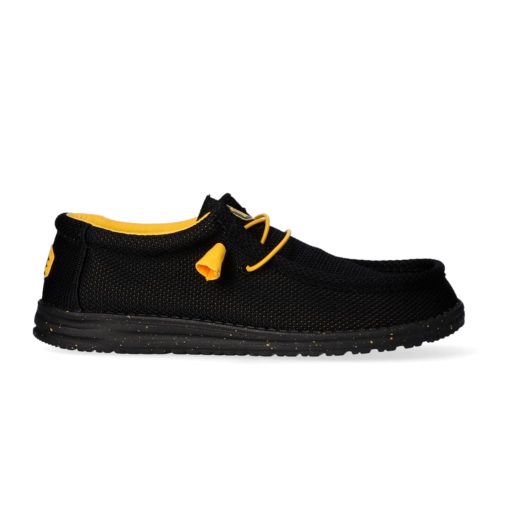 Hey Dude hombre mocasines Wally Sox negro amarillo